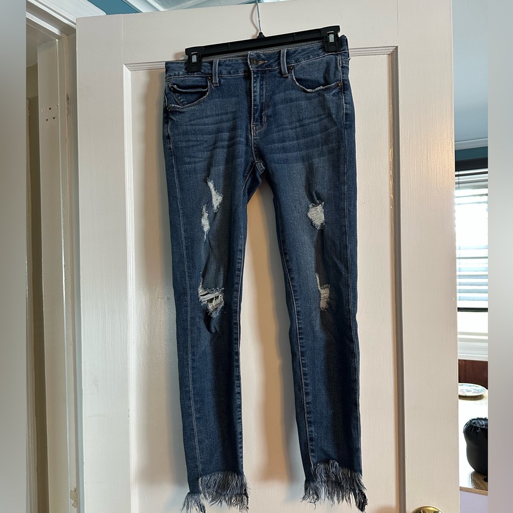 Just USA Blue Skinny Distressed Jeans
